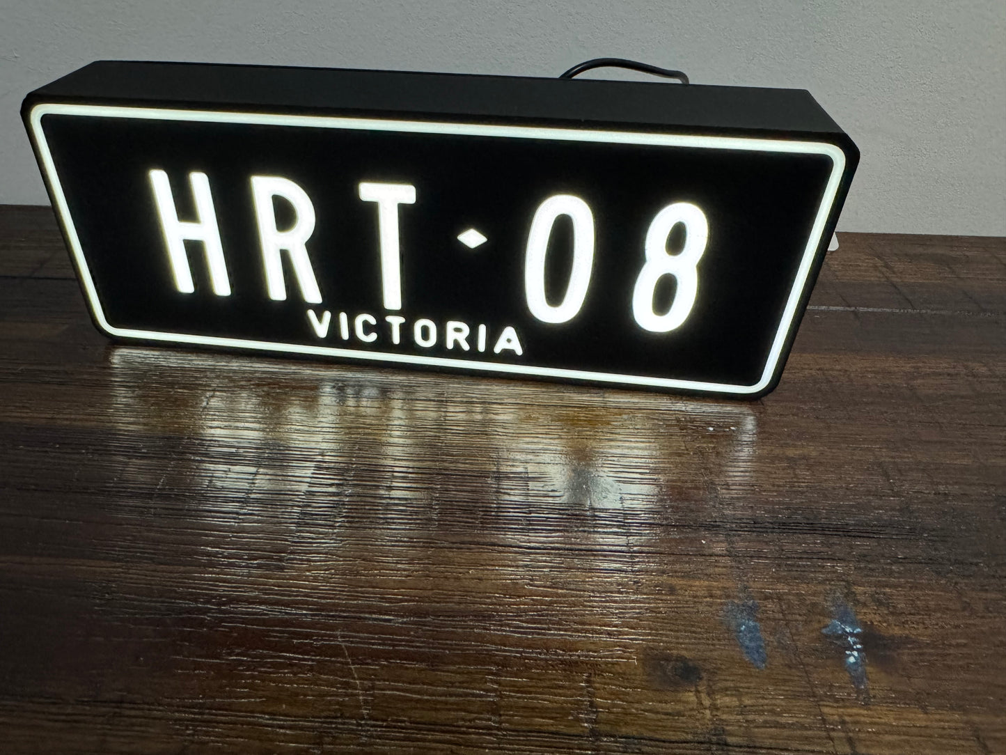 Custom Number Plate - Light Up Sign / Wall Art / Night Light - Your Registration in Lights!