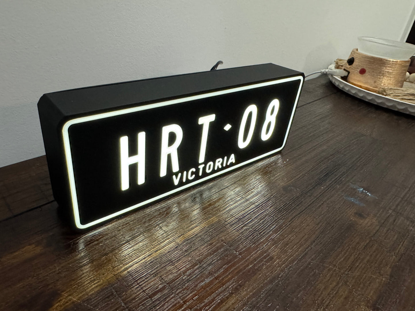 Custom Number Plate - Light Up Sign / Wall Art / Night Light - Your Registration in Lights!