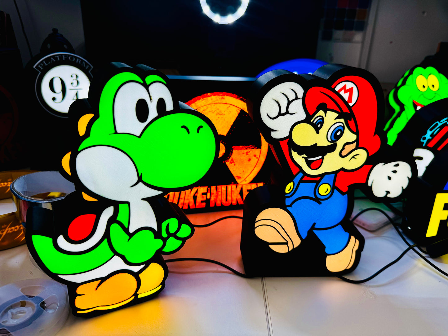 Yoshi - Bright Light Up Sign - USB Powered - Michael's 3D World