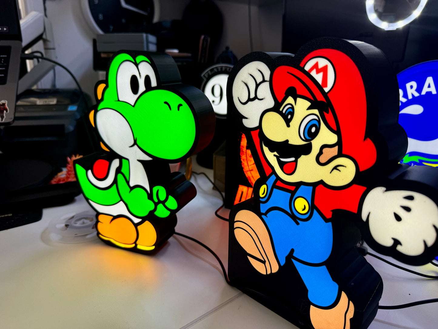 Yoshi - Bright Light Up Sign - USB Powered - Michael's 3D World