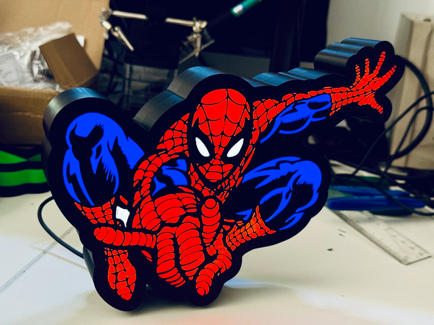 Spider-Man - USB Powered Light Up Sign! - Michael's 3D World