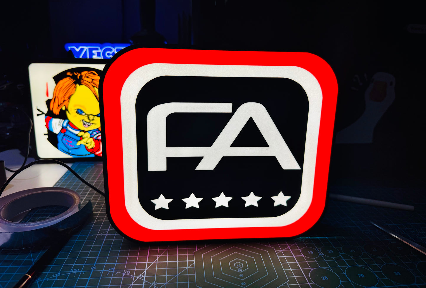 Free Agent BMX - USB Powered Light Up Sign (2 Different Designs/Logos) - Michael's 3D World