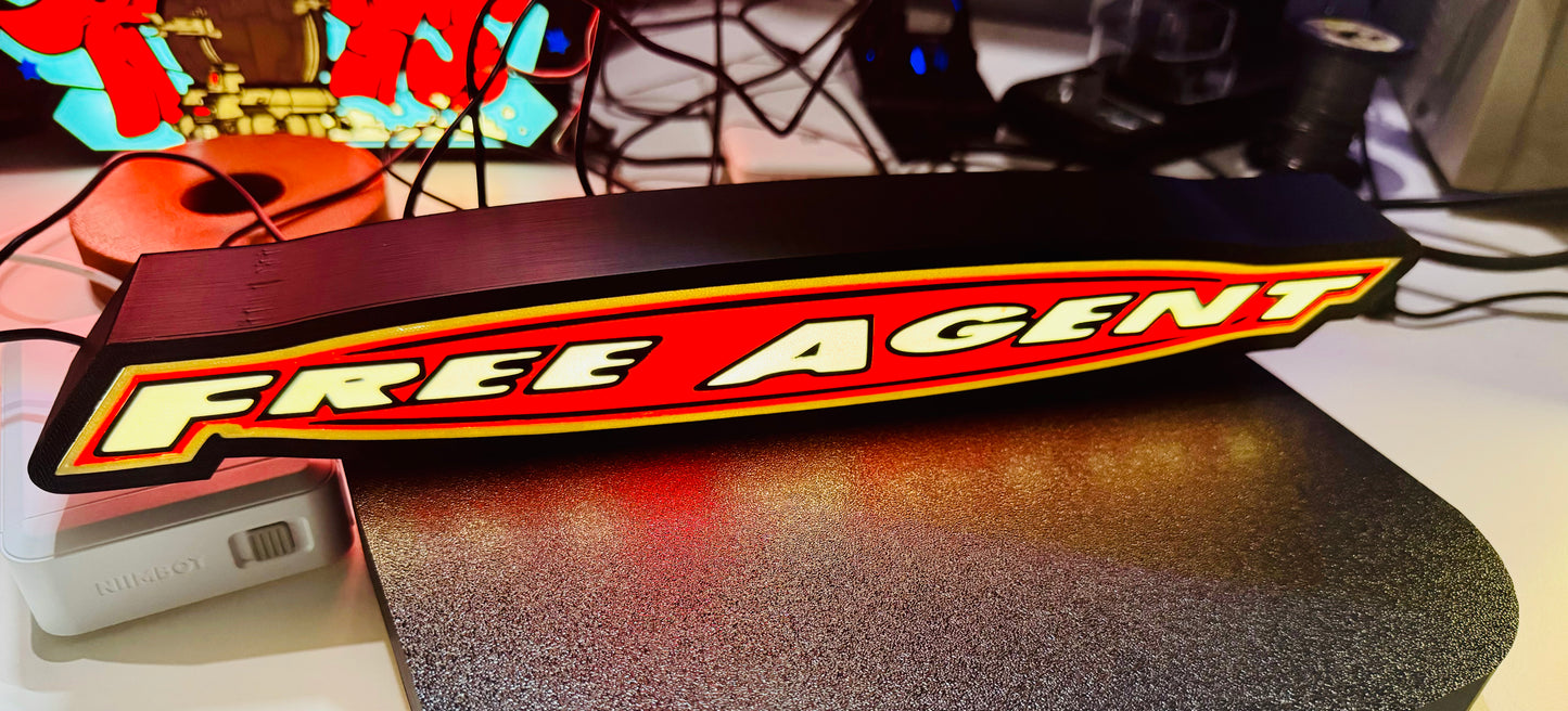 Free Agent BMX - USB Powered Light Up Sign (2 Different Designs/Logos) - Michael's 3D World