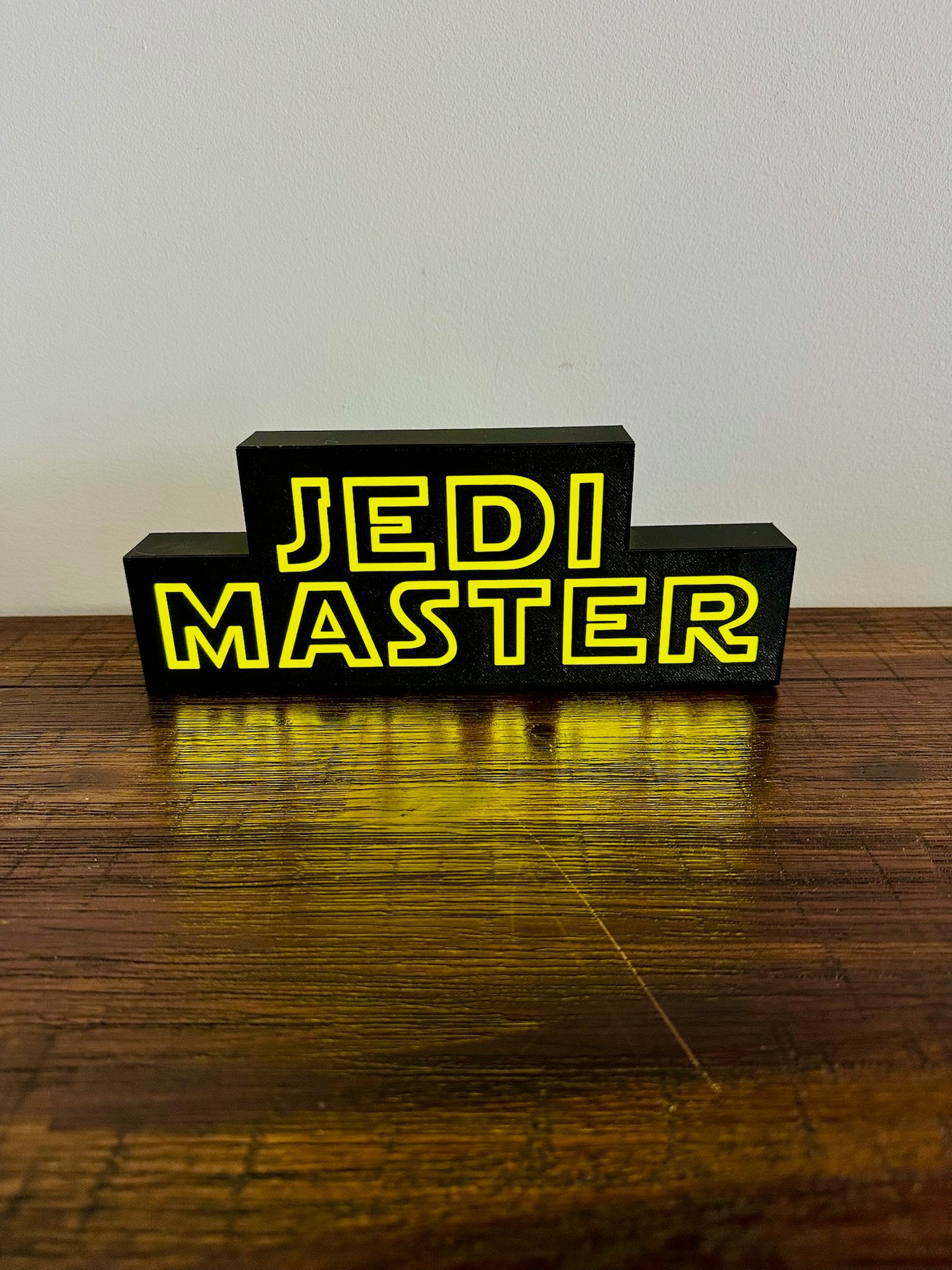 Jedi Master - Star Wars Themed Logo - Night Light / Light Up Wall Art