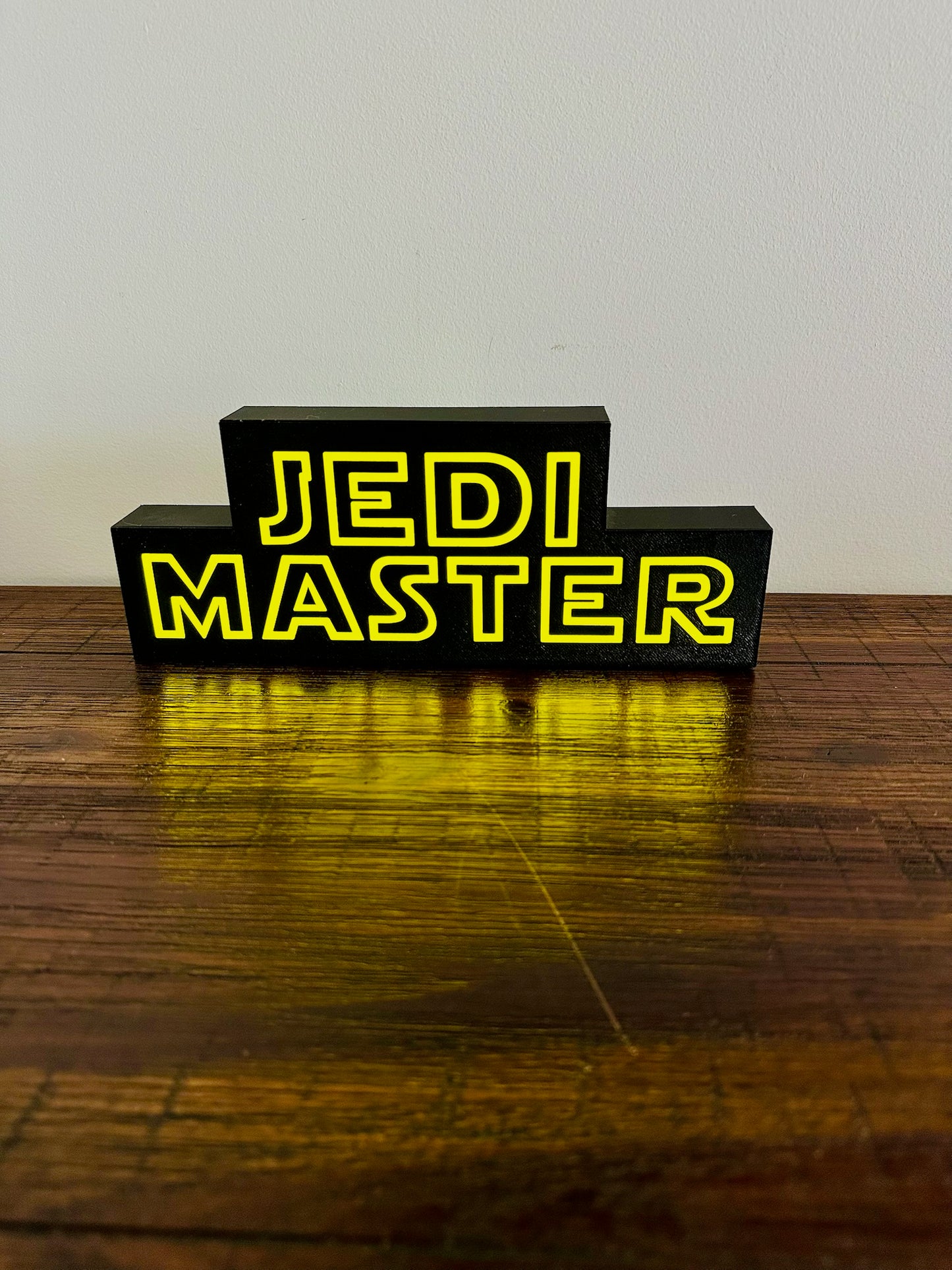 Jedi Master - Star Wars Themed Logo - Night Light / Light Up Wall Art
