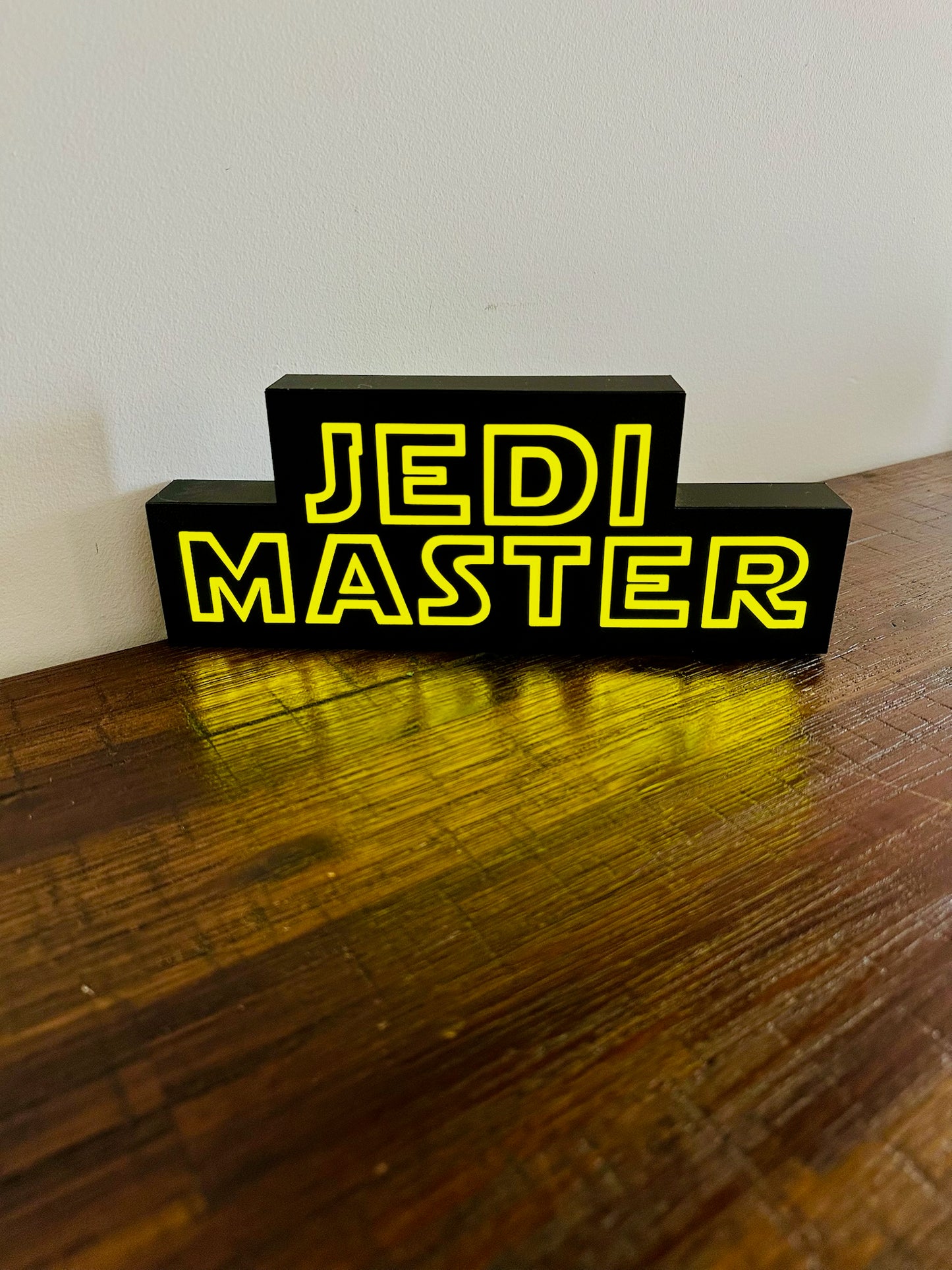 Jedi Master - Star Wars Themed Logo - Night Light / Light Up Wall Art