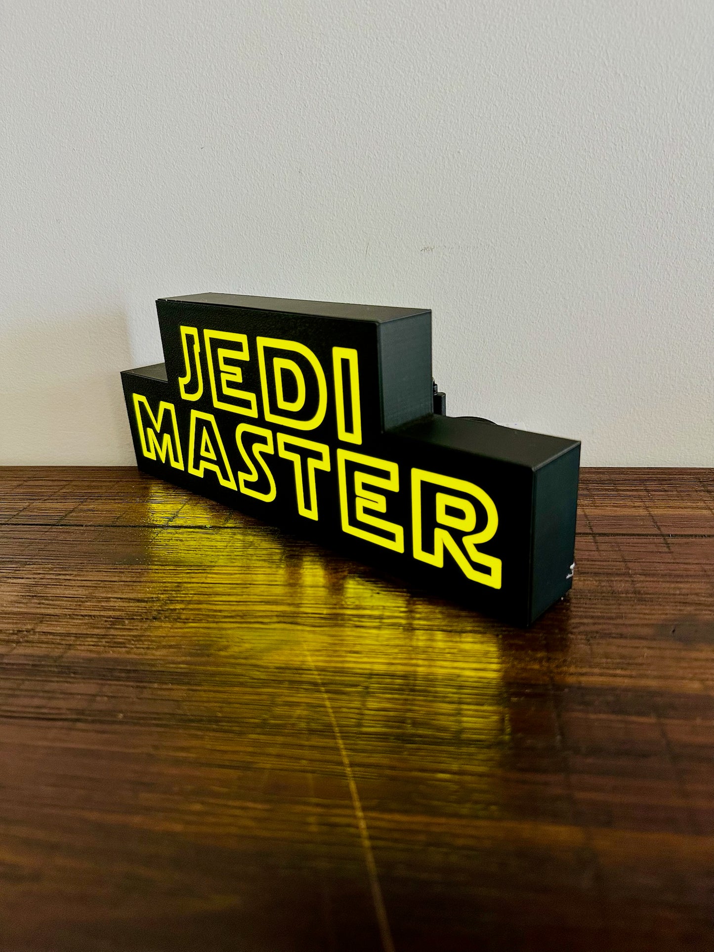 Jedi Master - Star Wars Themed Logo - Night Light / Light Up Wall Art