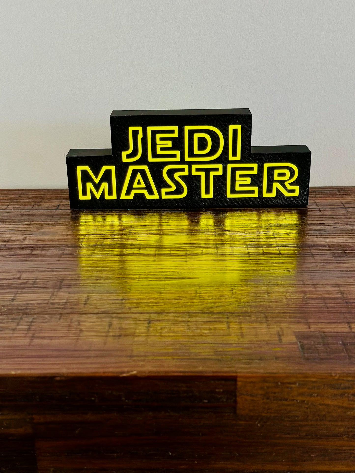 Jedi Master - Star Wars Themed Logo - Night Light / Light Up Wall Art