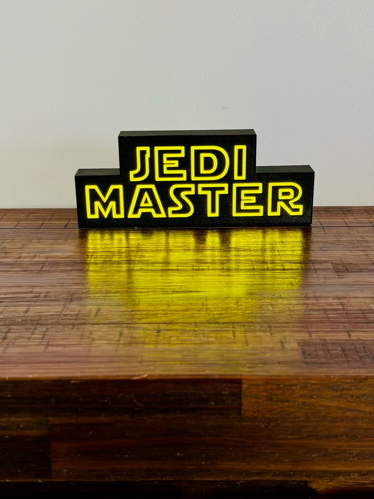 Jedi Master - Star Wars Themed Logo - Night Light / Light Up Wall Art
