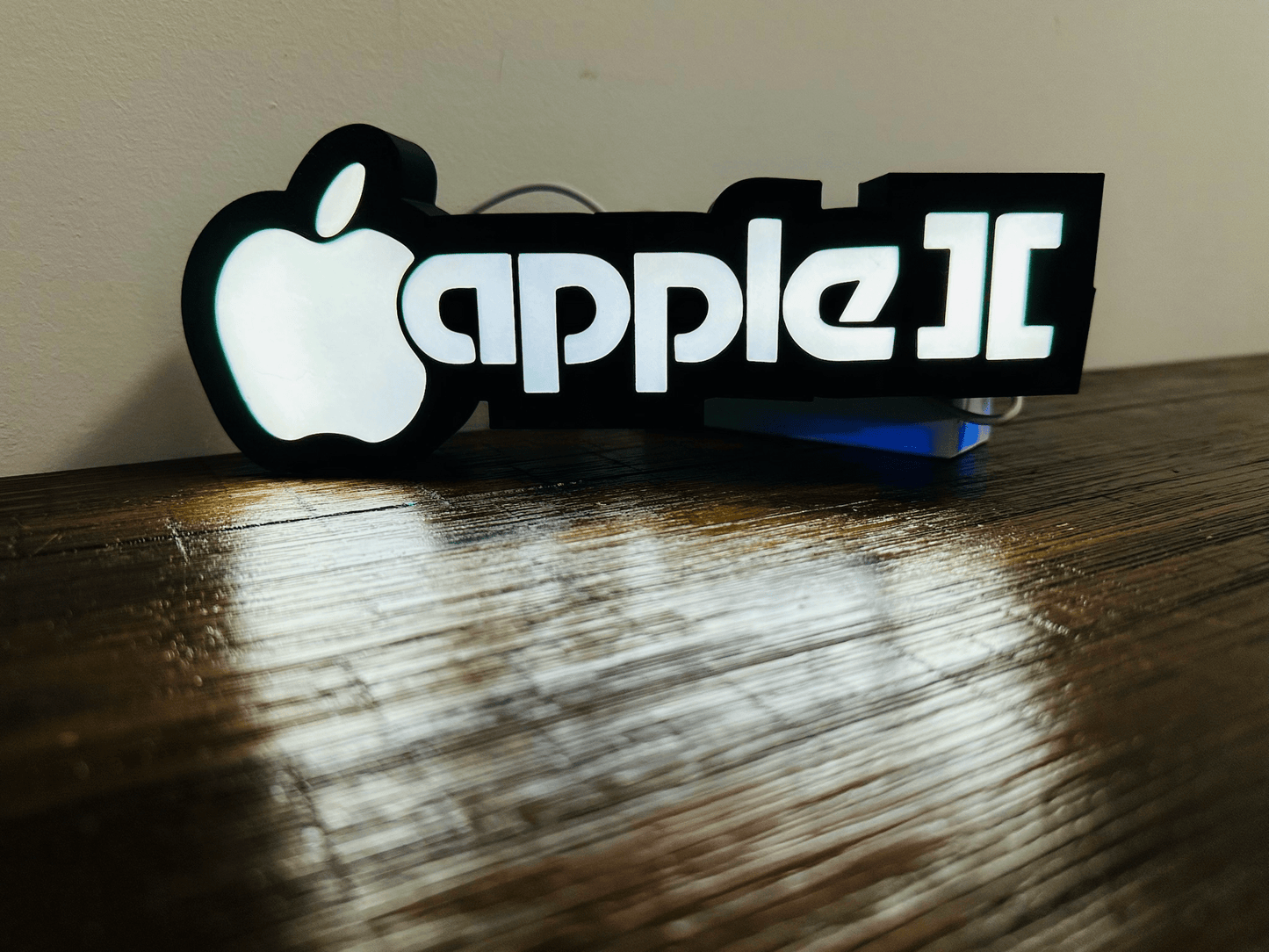 Apple II Apple Logo - Full Colour or White - Night Light / Light Up Wall Art
