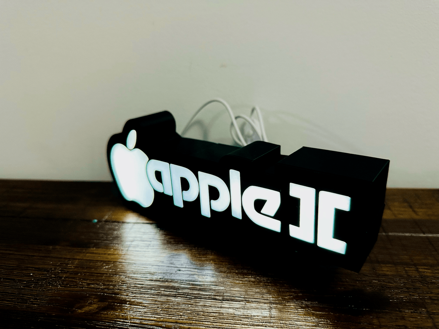 Apple II Apple Logo - Full Colour or White - Night Light / Light Up Wall Art
