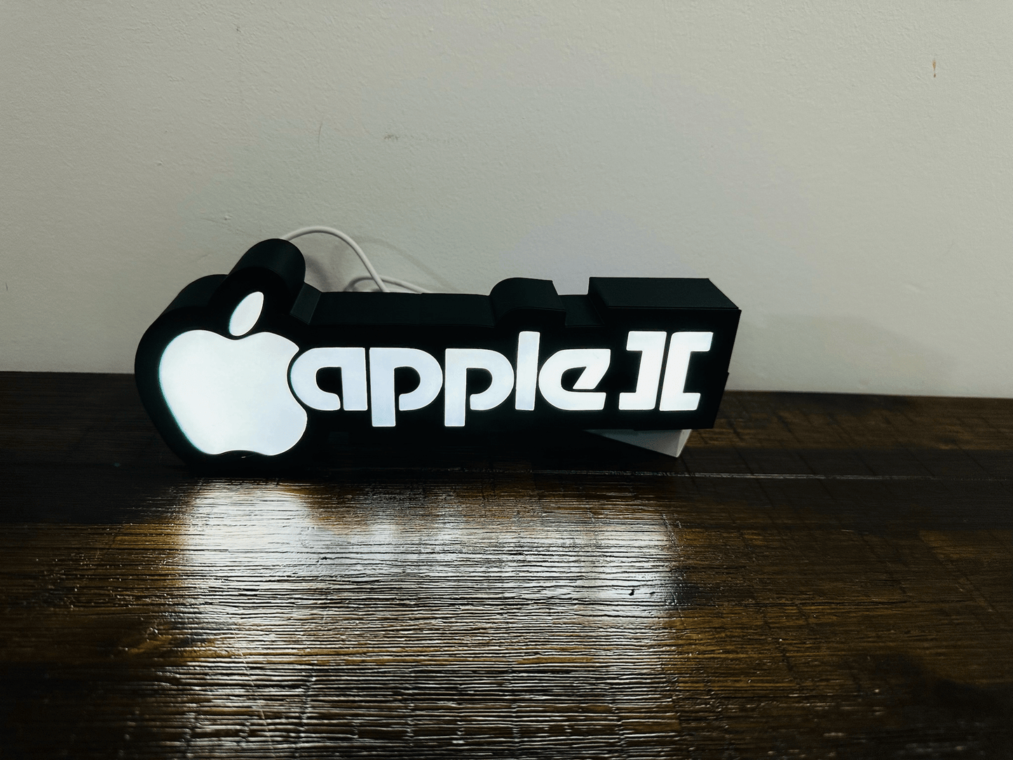 Apple II Apple Logo - Full Colour or White - Night Light / Light Up Wall Art