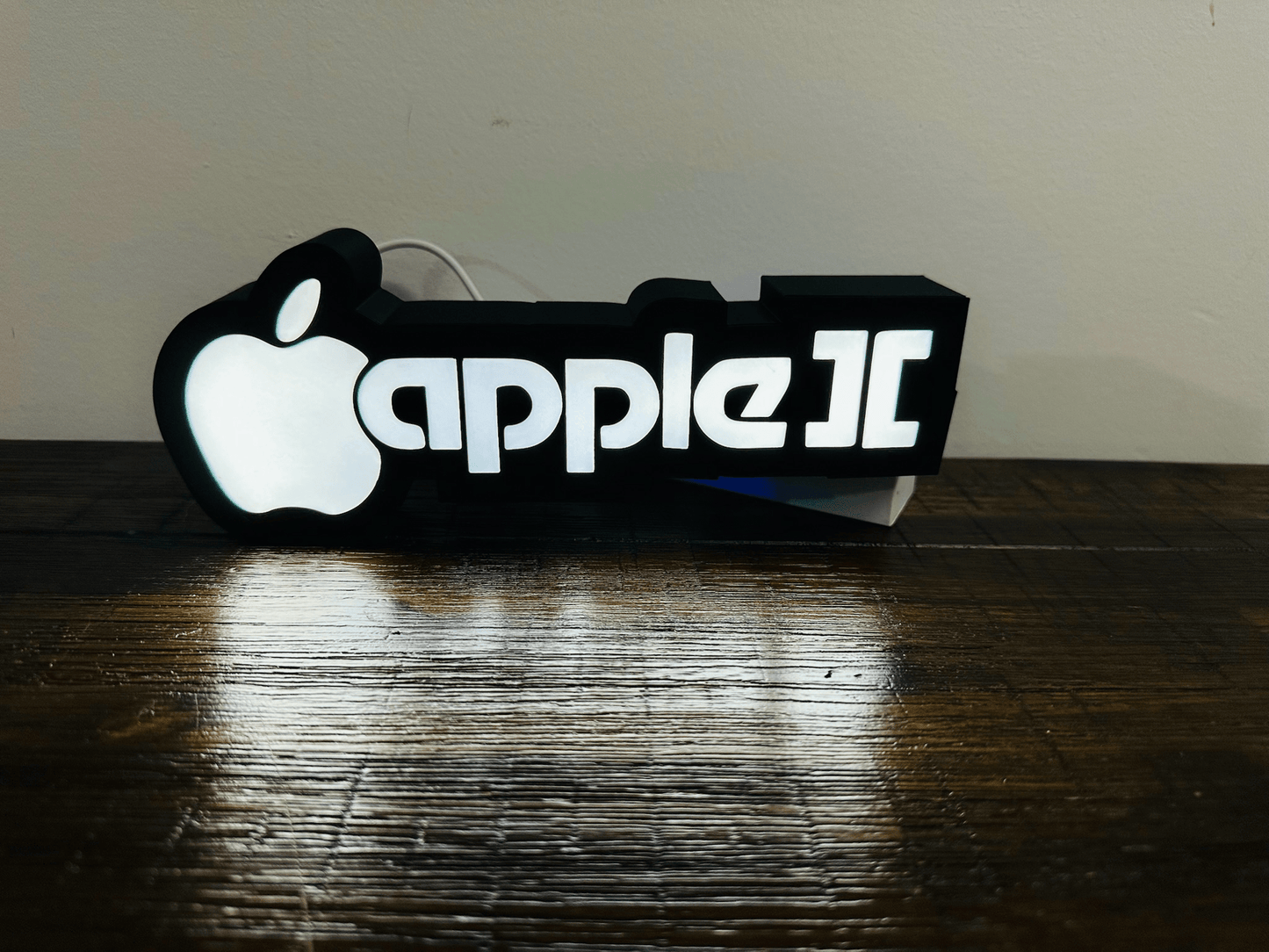 Apple II Apple Logo - Full Colour or White - Night Light / Light Up Wall Art