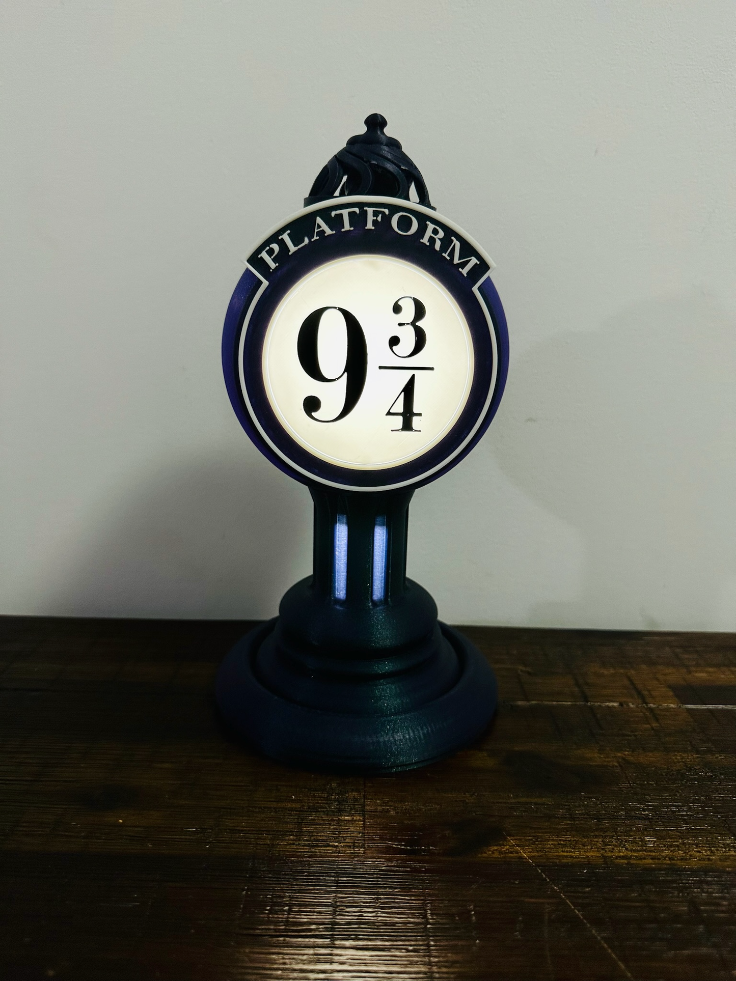 Lámpara LED iluminada de plataforma 9 3/4 de Harry Potter - Lámpara de plataforma de tren - Alimentación por USB