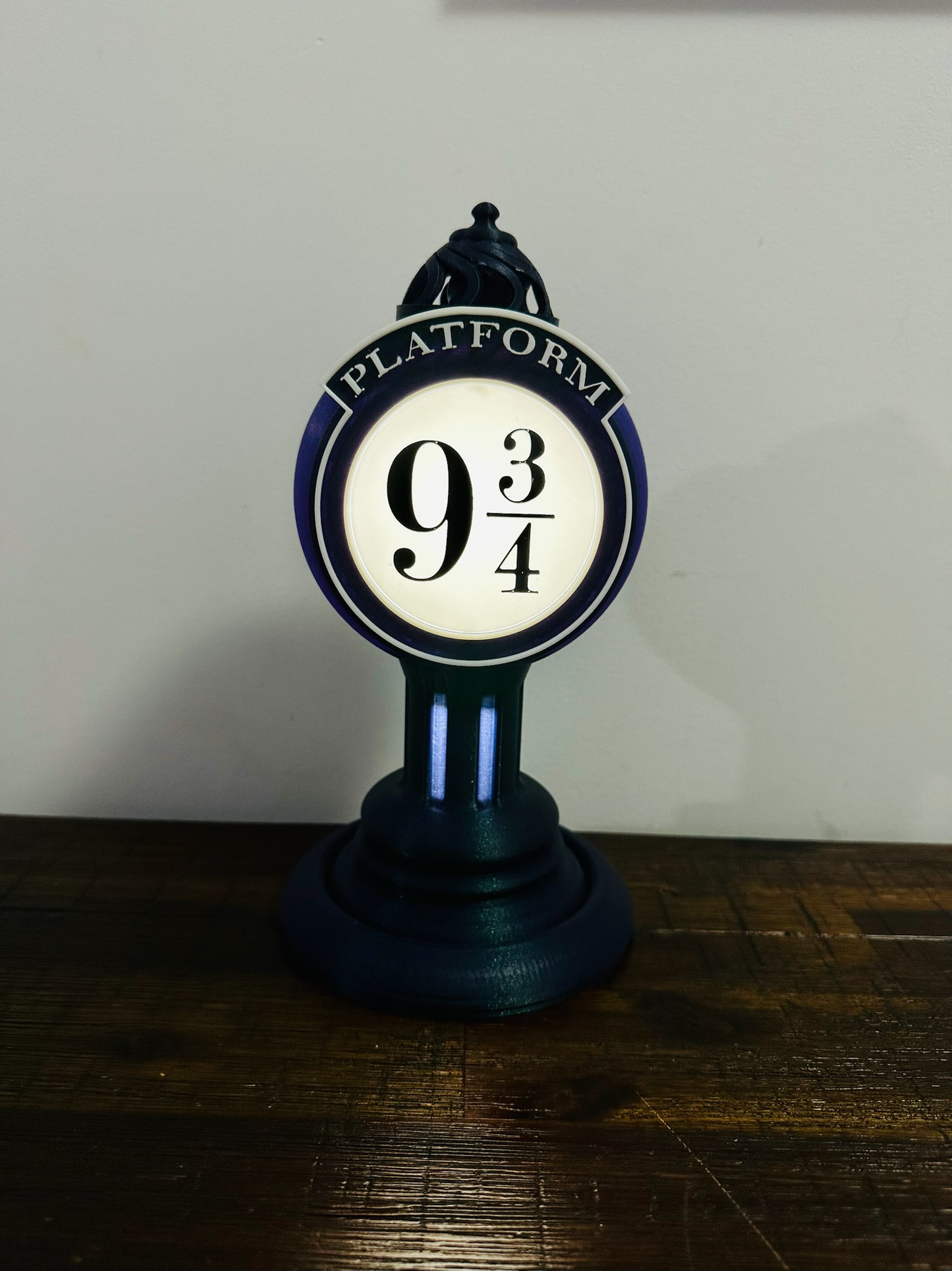 Lámpara LED iluminada de plataforma 9 3/4 de Harry Potter - Lámpara de plataforma de tren - Alimentación por USB