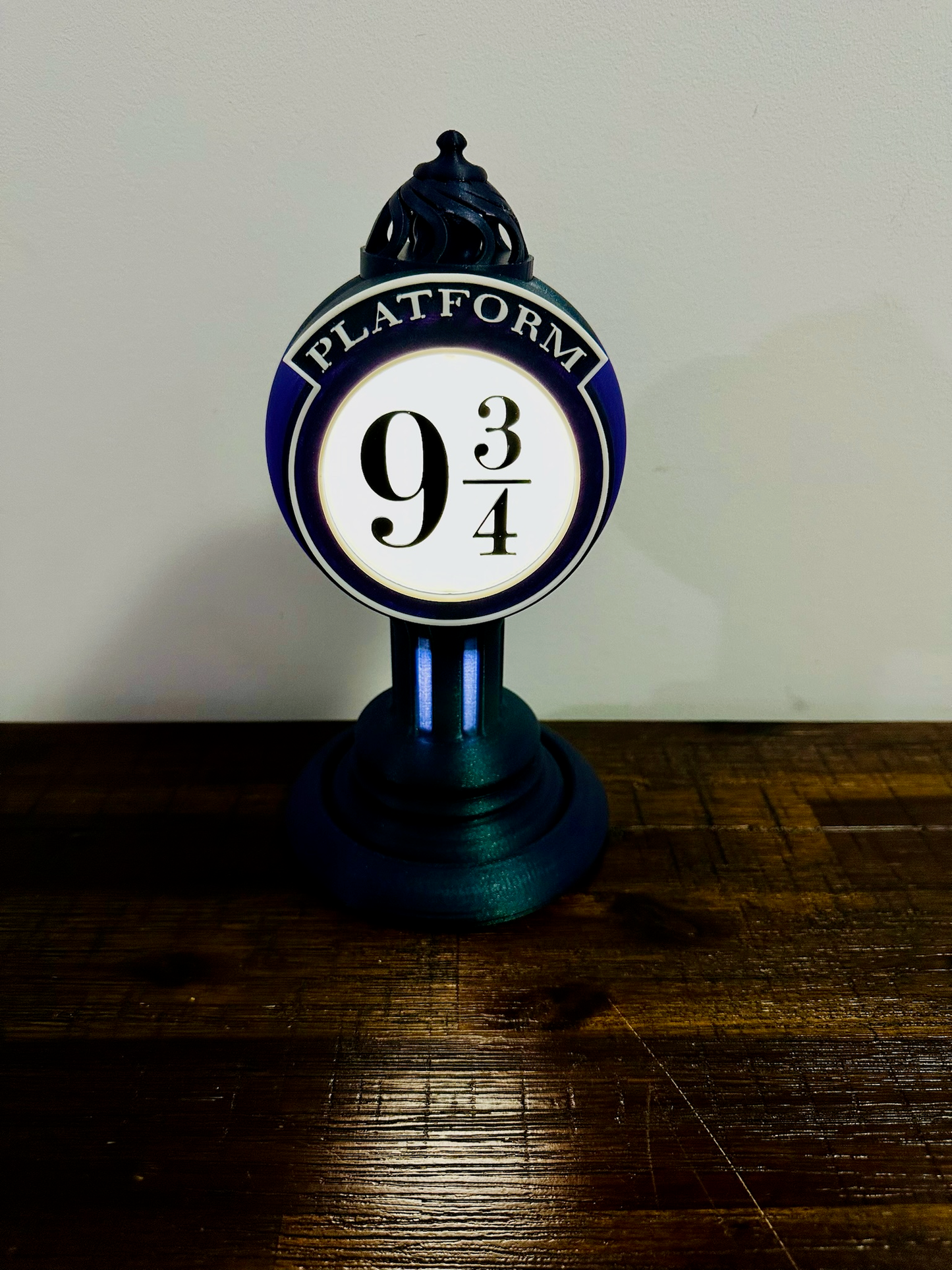 Lámpara LED iluminada de plataforma 9 3/4 de Harry Potter - Lámpara de plataforma de tren - Alimentación por USB