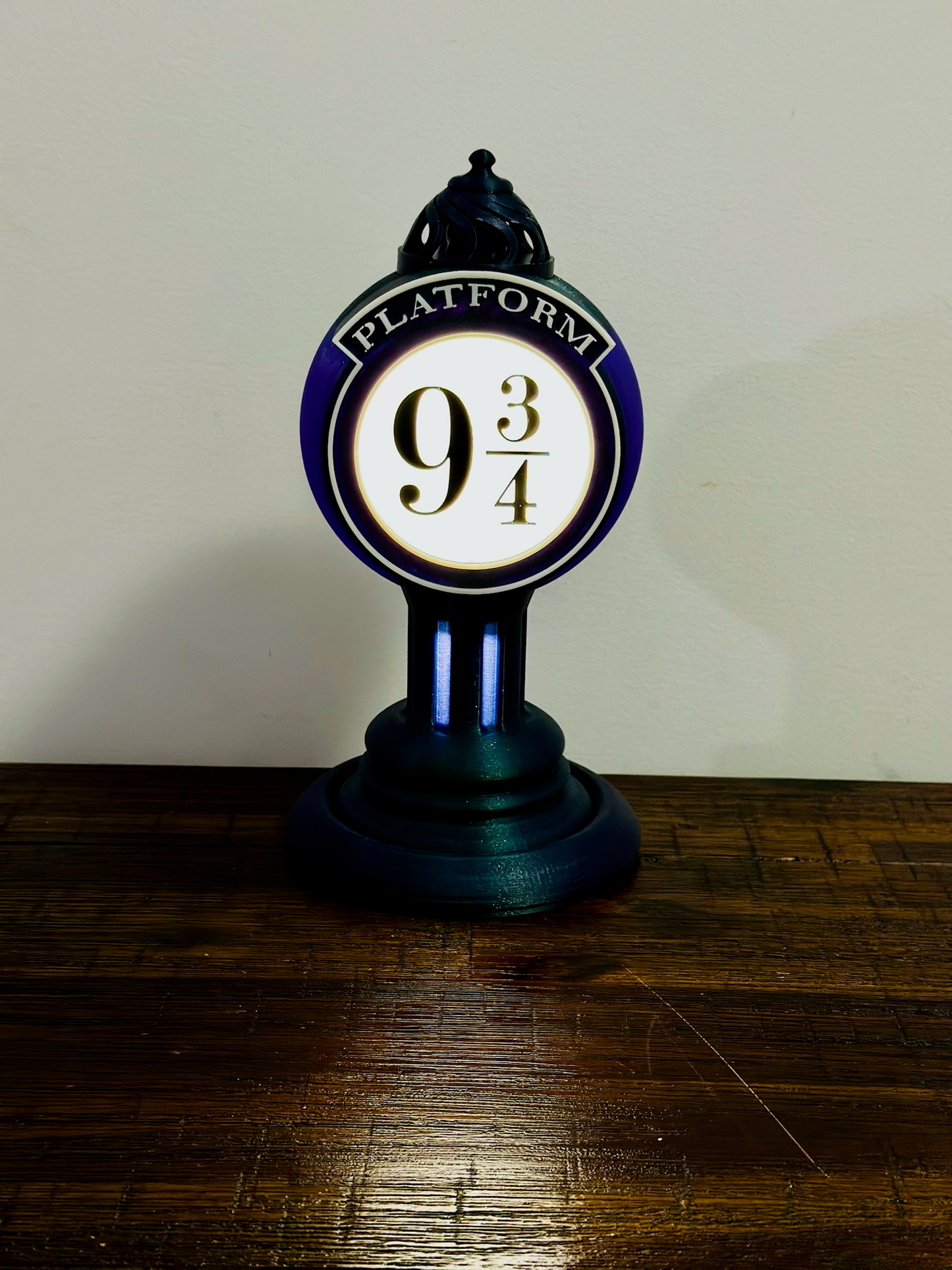 Lámpara LED iluminada de plataforma 9 3/4 de Harry Potter - Lámpara de plataforma de tren - Alimentación por USB