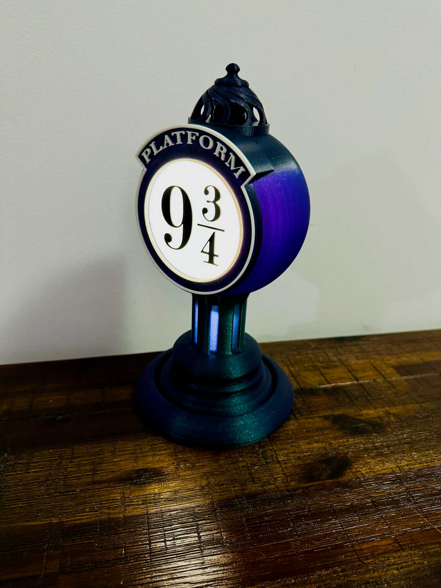 Lámpara LED iluminada de plataforma 9 3/4 de Harry Potter - Lámpara de plataforma de tren - Alimentación por USB