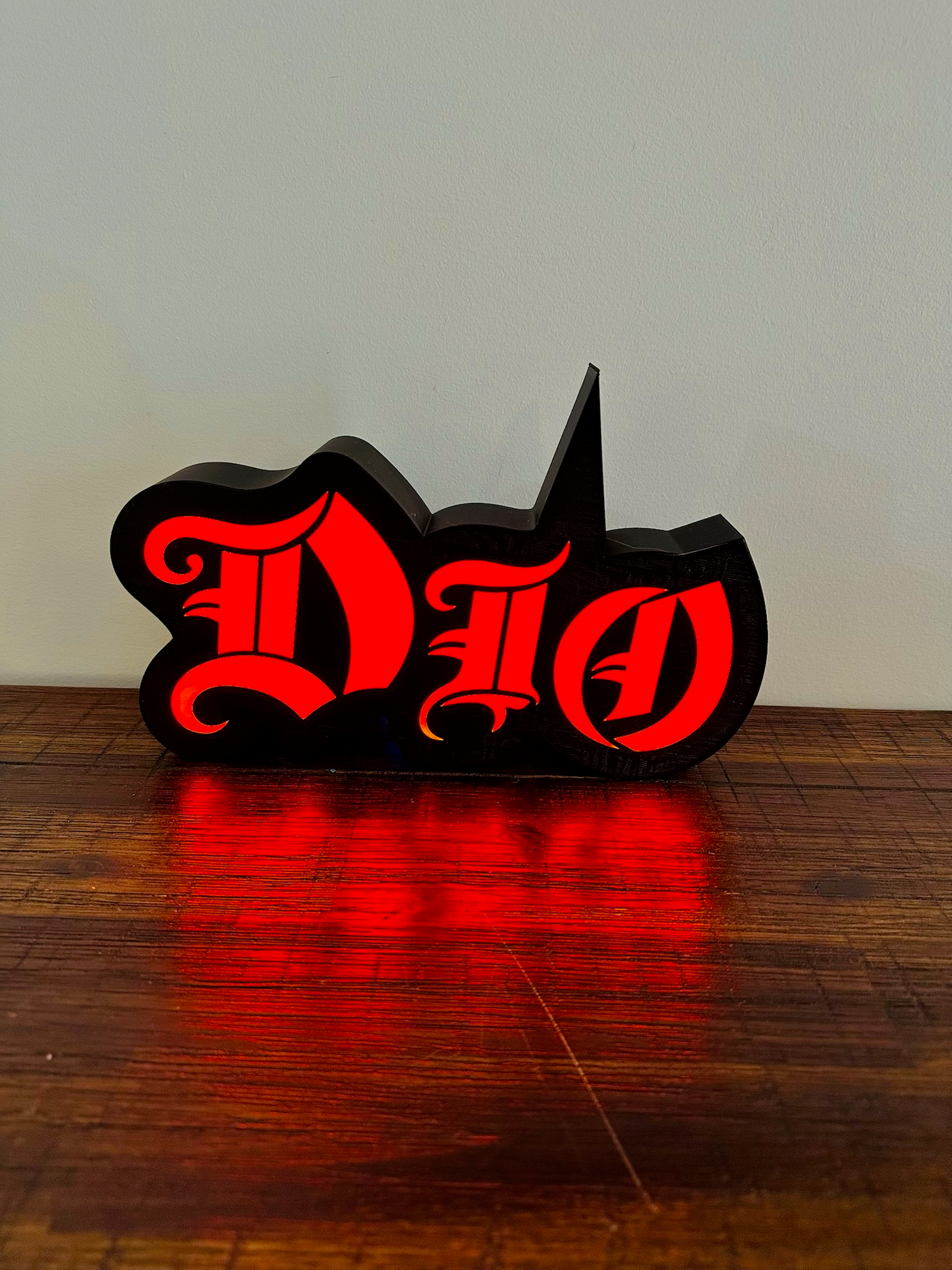 Dio - Rock Music Band - 1980's - Night Light / Bright Red Light Up Wall Art