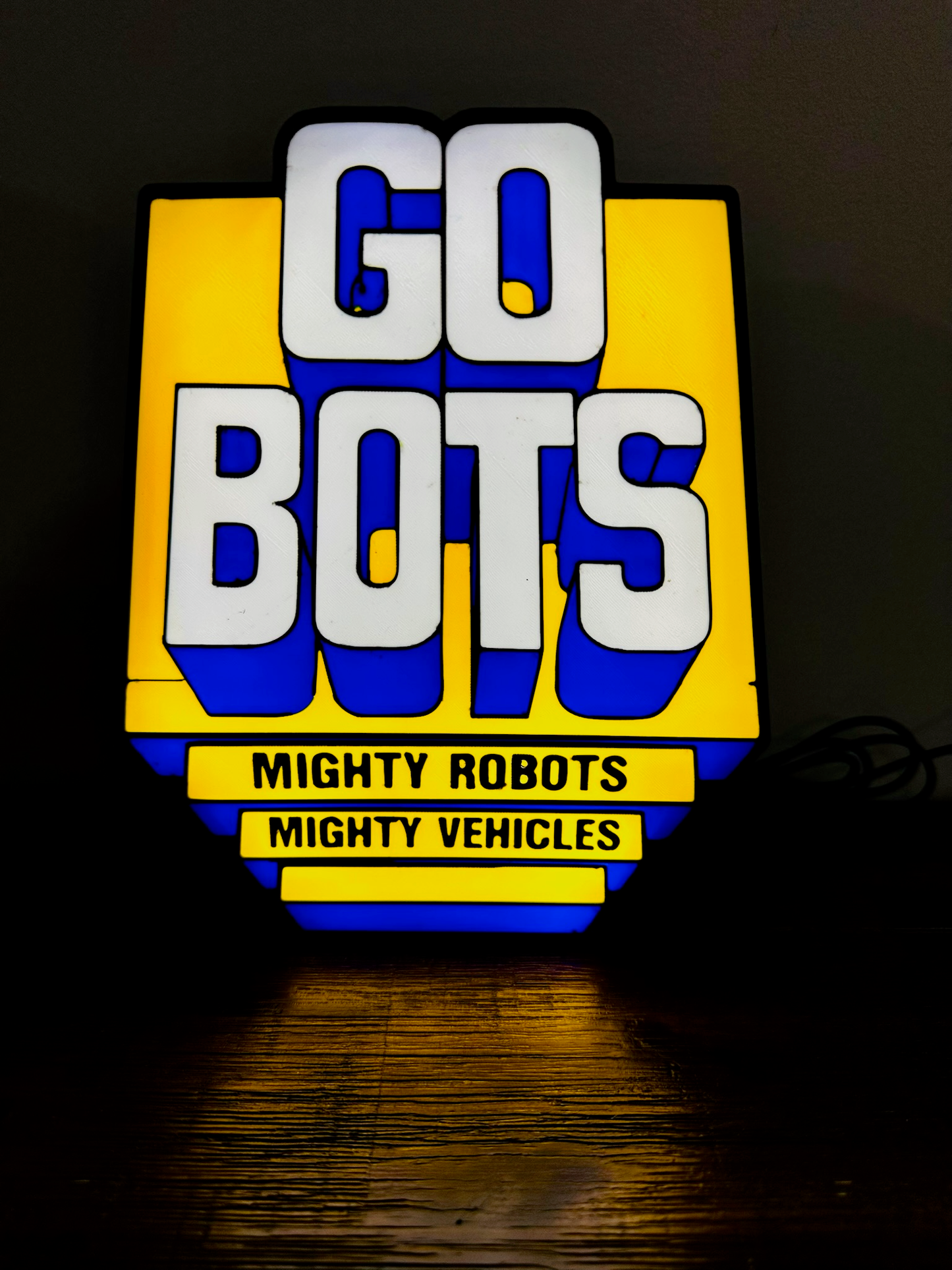 Go Bots - Mighty Robots - Mighty Vehicles - Light Up Logo/Wall Art