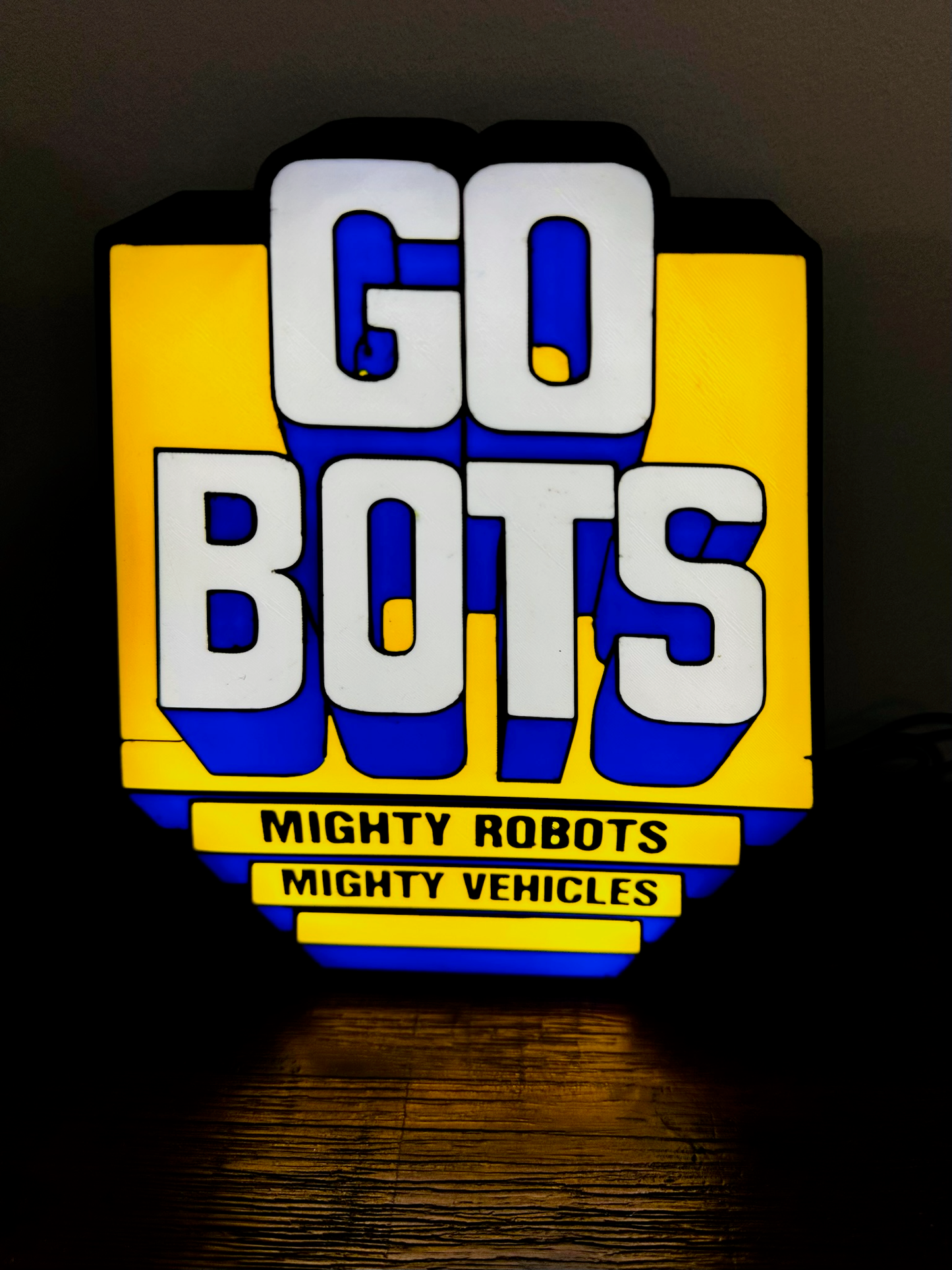 Go Bots - Mighty Robots - Mighty Vehicles - Light Up Logo/Wall Art