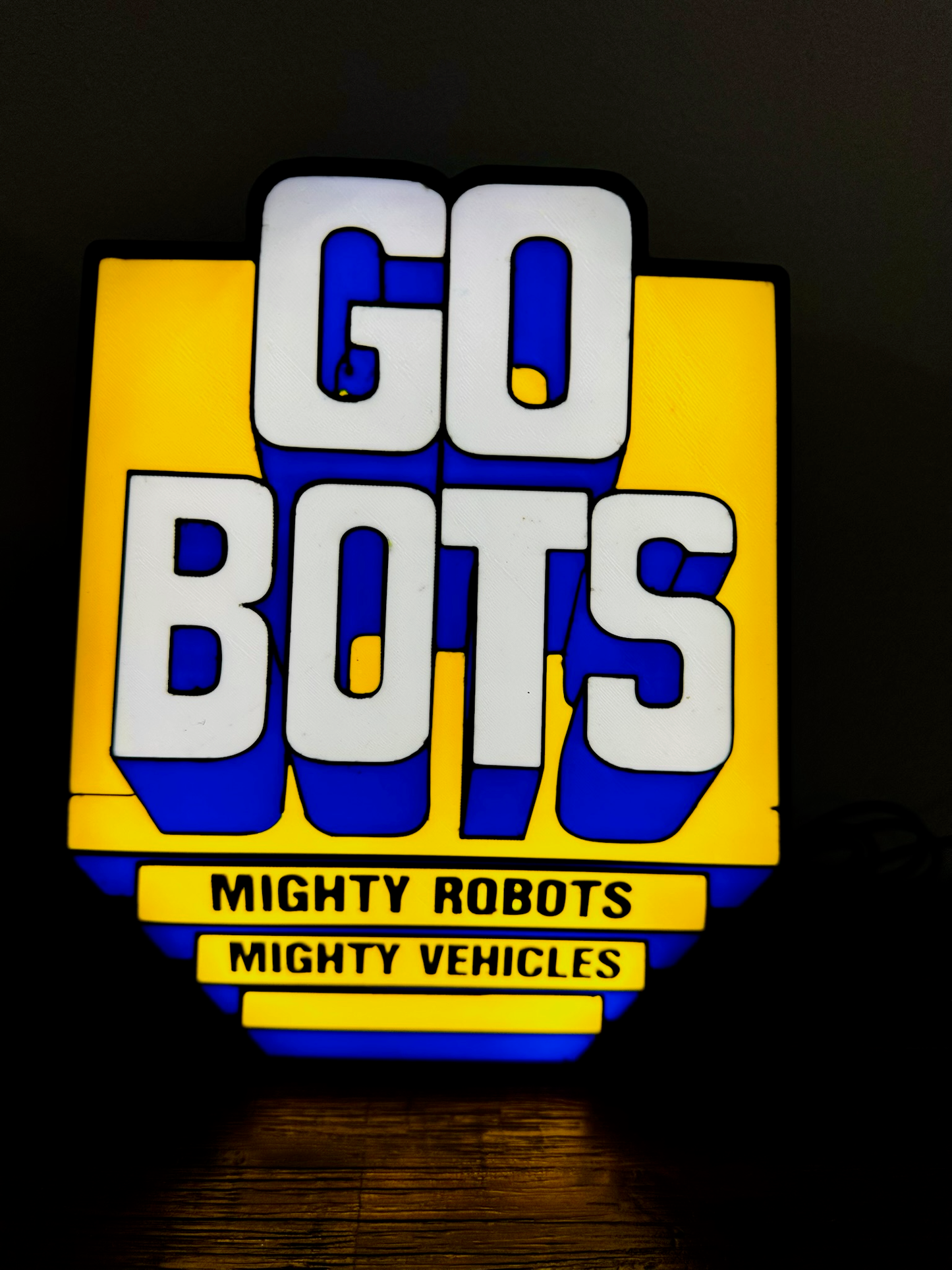 Go Bots - Mighty Robots - Mighty Vehicles - Light Up Logo/Wall Art