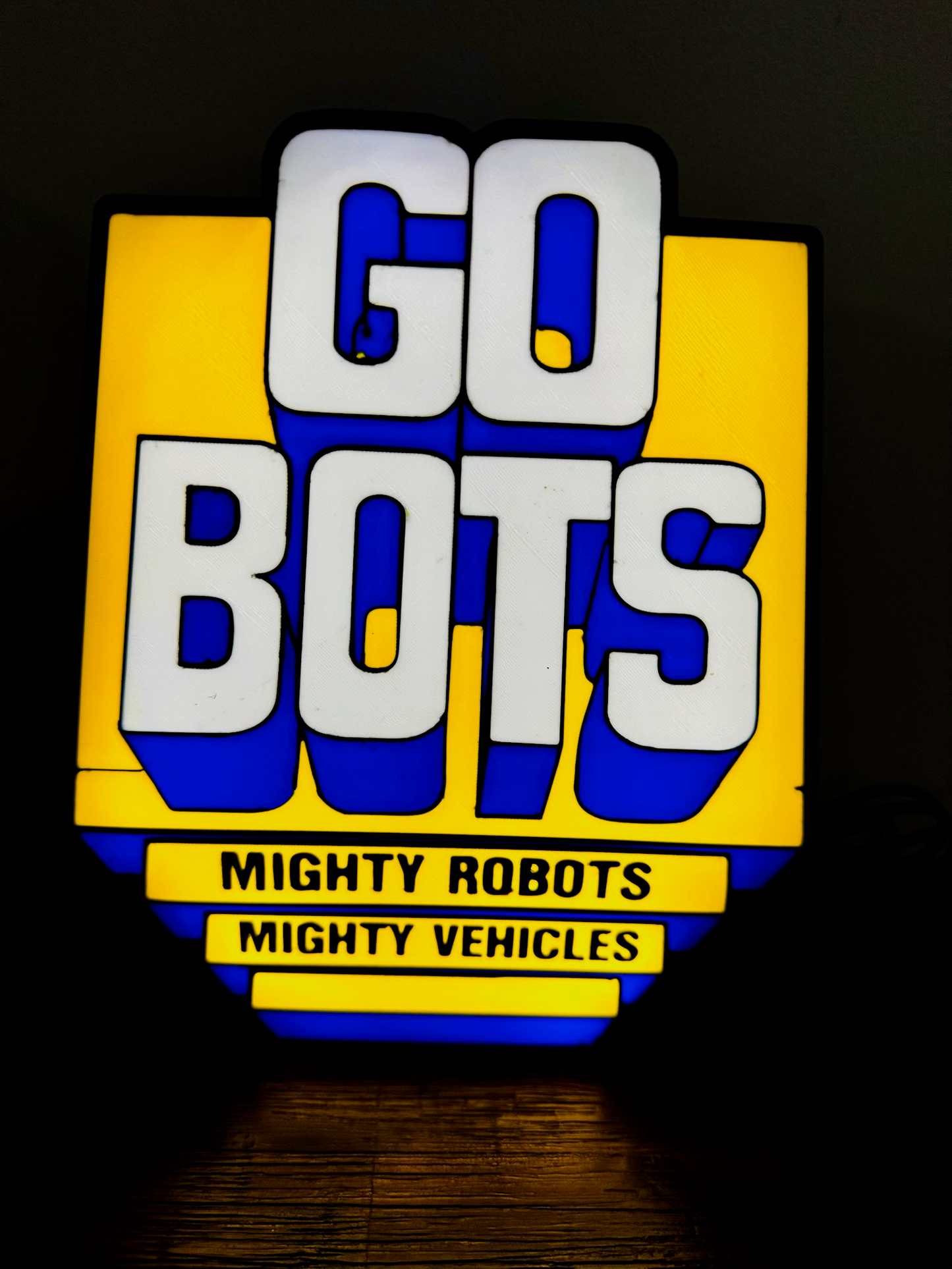 Go Bots - Mighty Robots - Mighty Vehicles - Light Up Logo/Wall Art