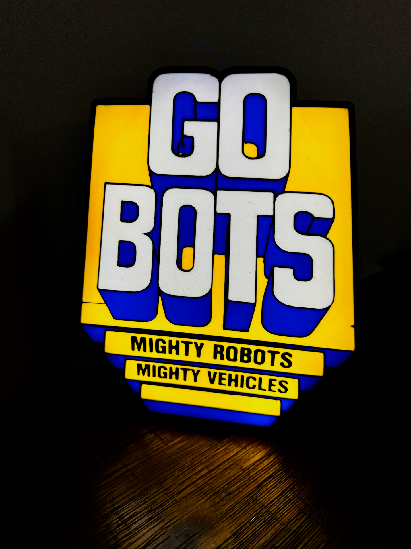Go Bots - Mighty Robots - Mighty Vehicles - Light Up Logo/Wall Art