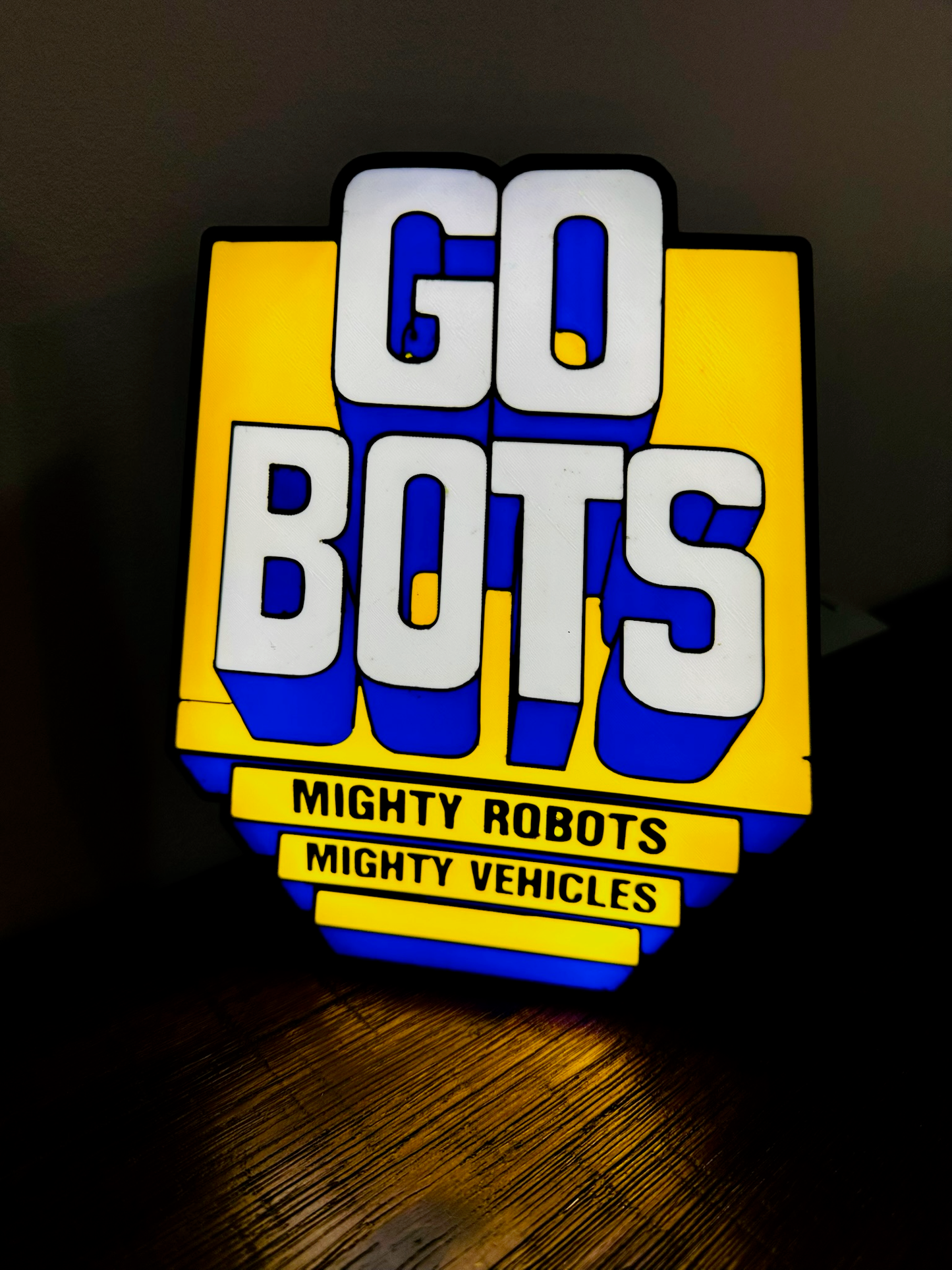 Go Bots - Mighty Robots - Mighty Vehicles - Light Up Logo/Wall Art