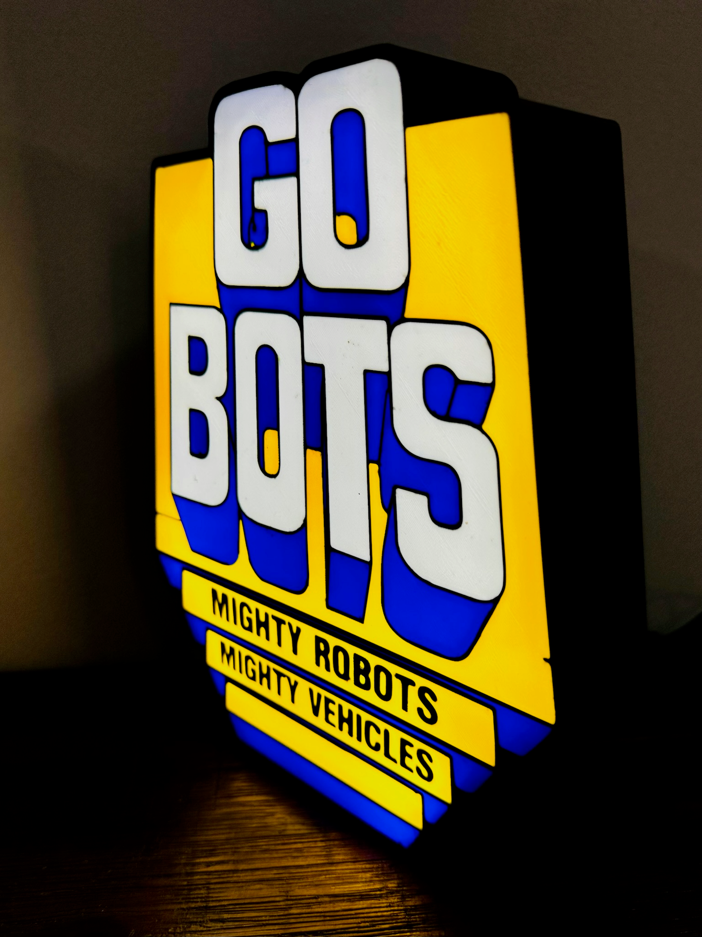 Go Bots - Mighty Robots - Mighty Vehicles - Light Up Logo/Wall Art