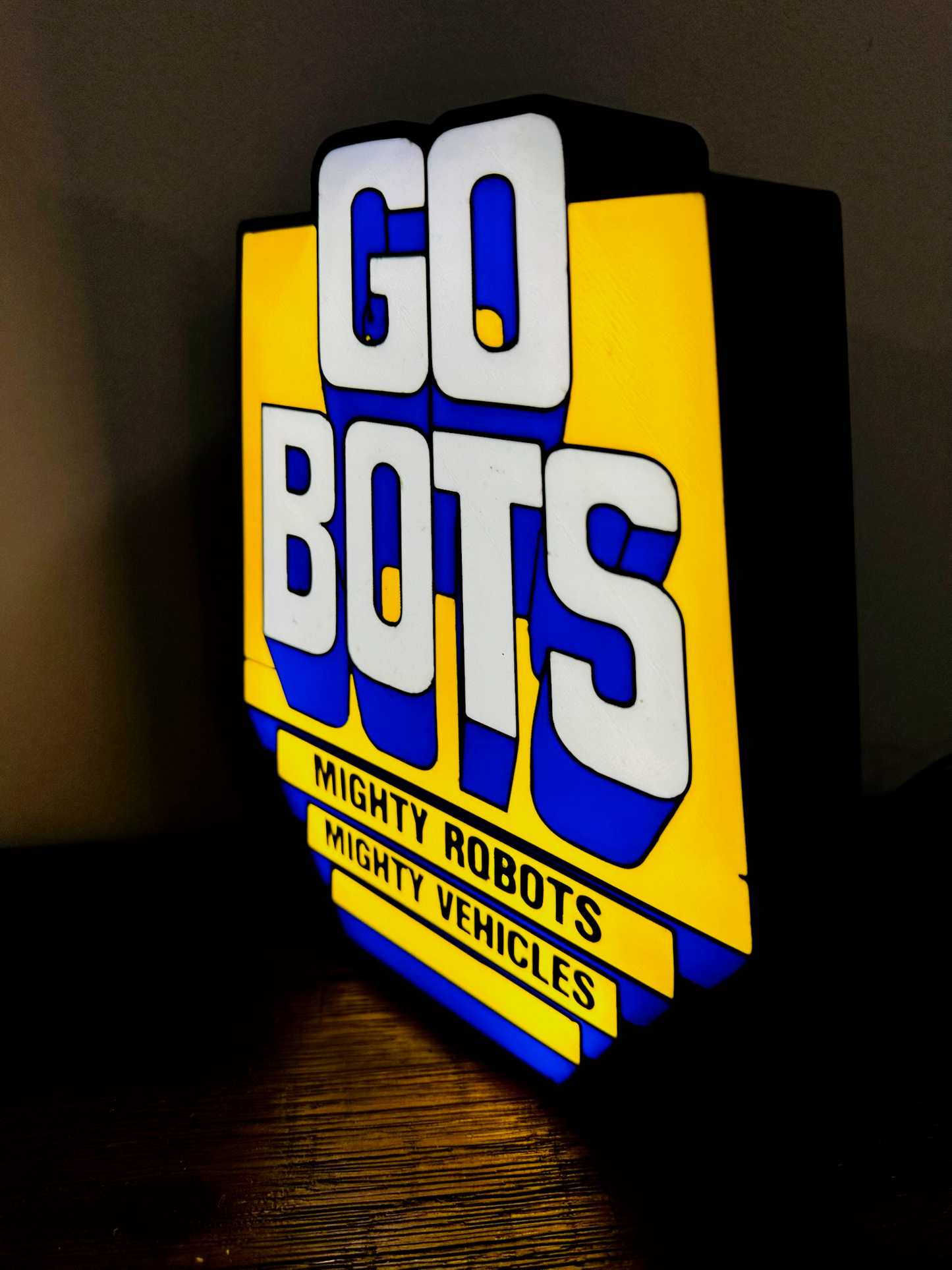 Go Bots - Mighty Robots - Mighty Vehicles - Light Up Logo/Wall Art