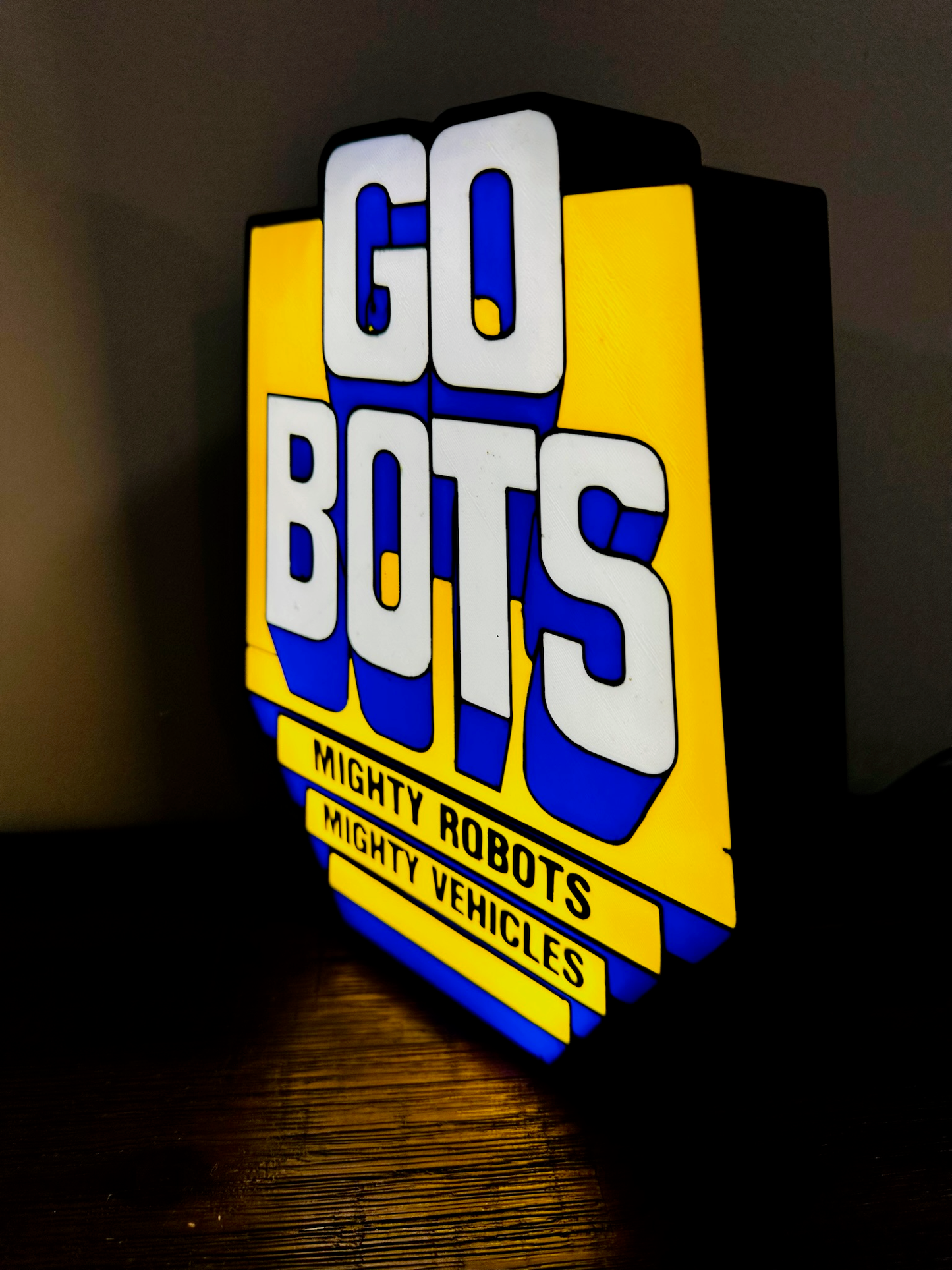 Go Bots - Mighty Robots - Mighty Vehicles - Light Up Logo/Wall Art