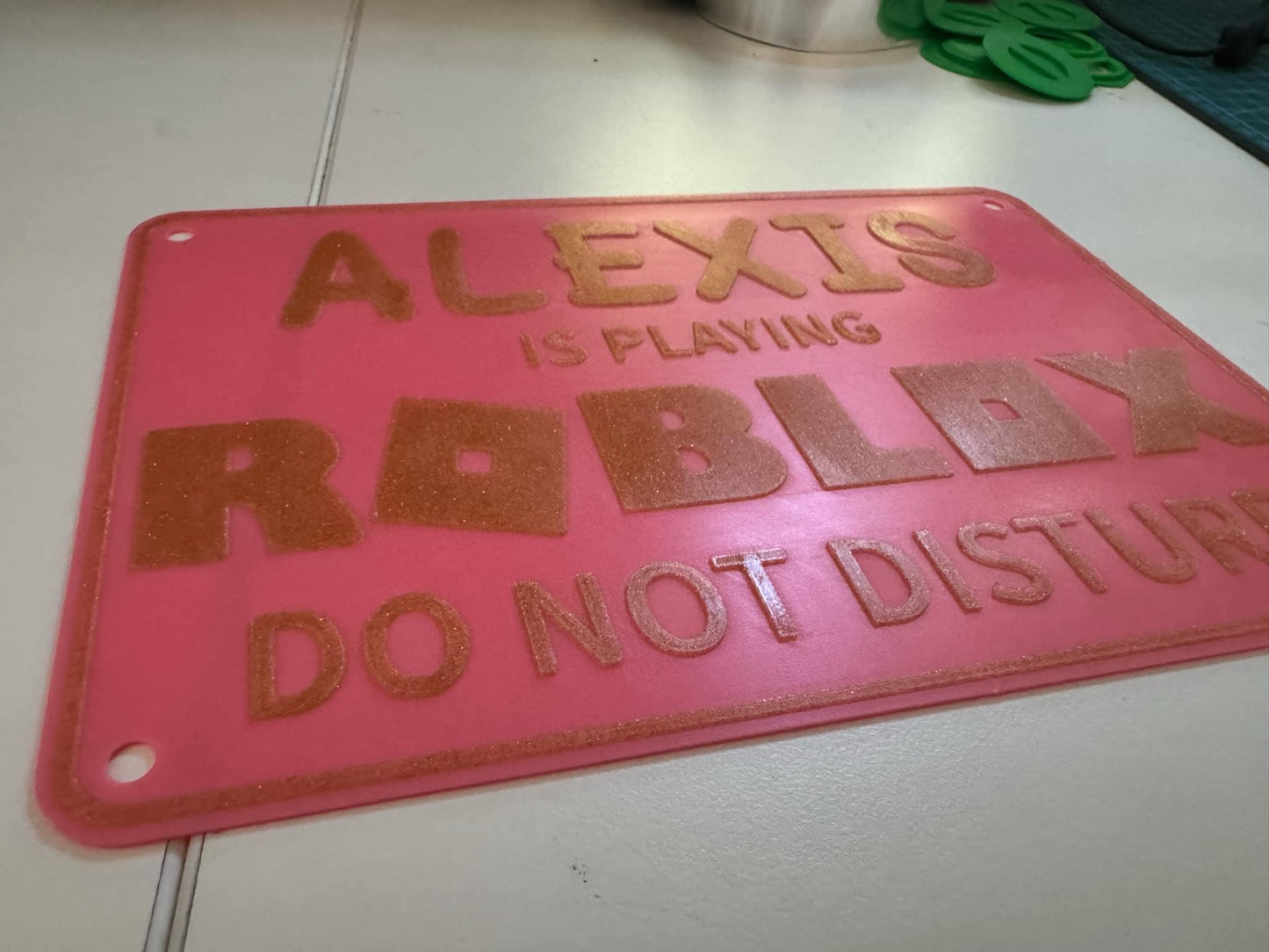 ... is Playing Roblox Custom Name Sign - Michael's 3D World