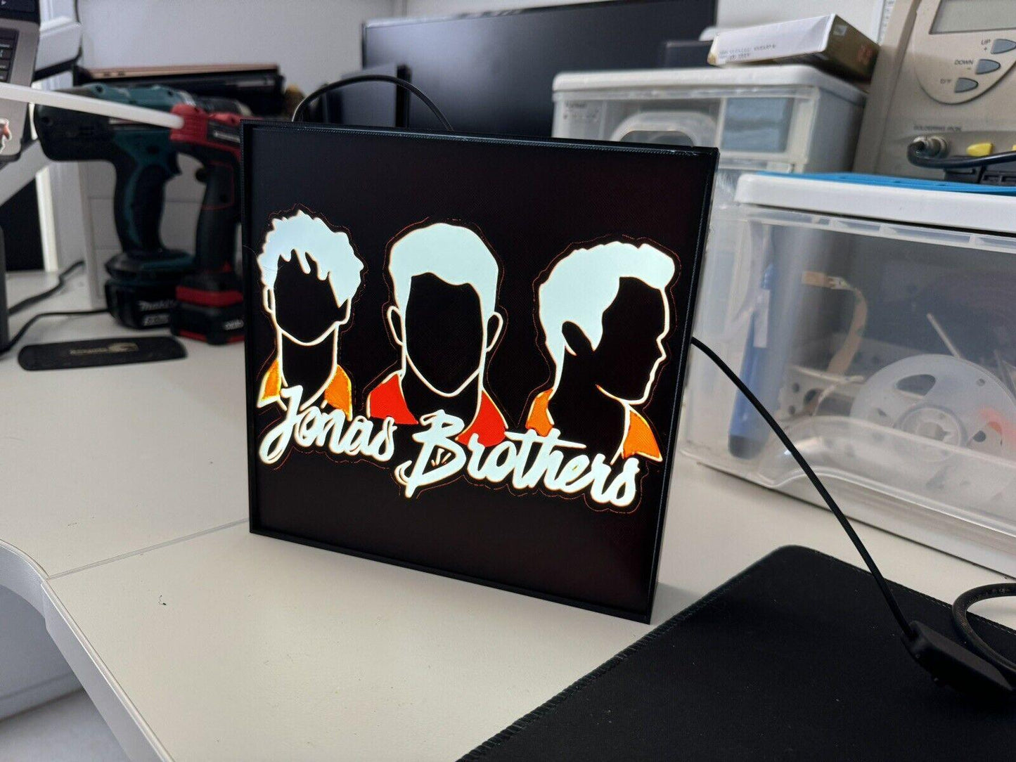 Jonas brothers light box - New/Made To order - USB powered LED Lights - Michael's 3D World