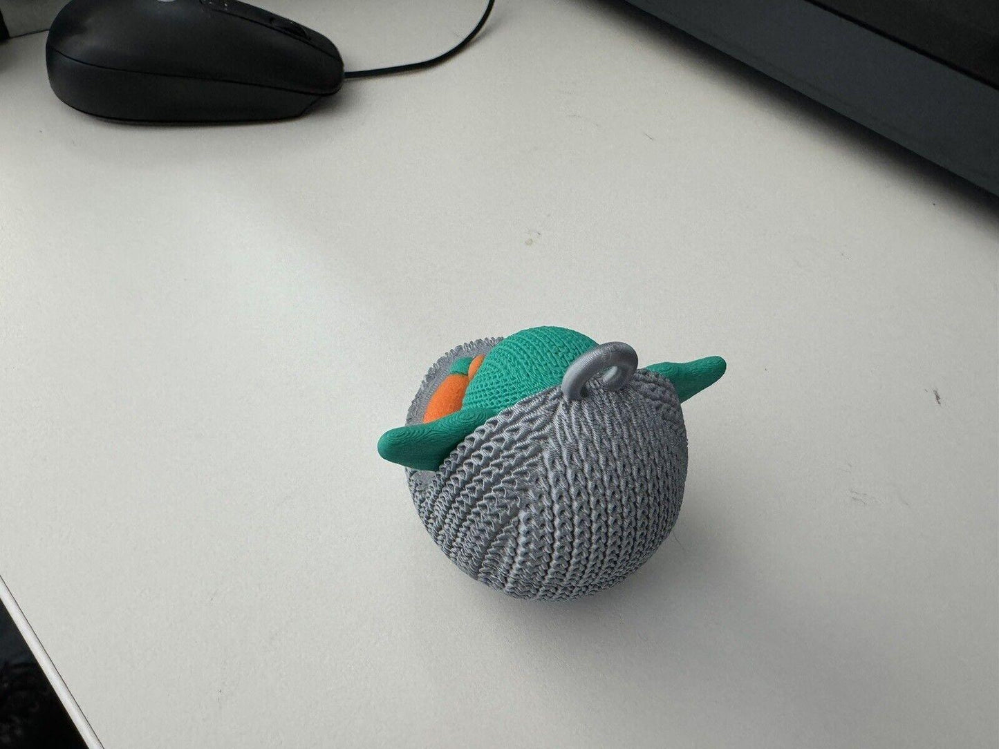 Grogu Knitted-look Christmas Ornament/Decoration - Baby Yoda In Capsule - New - Michael's 3D World