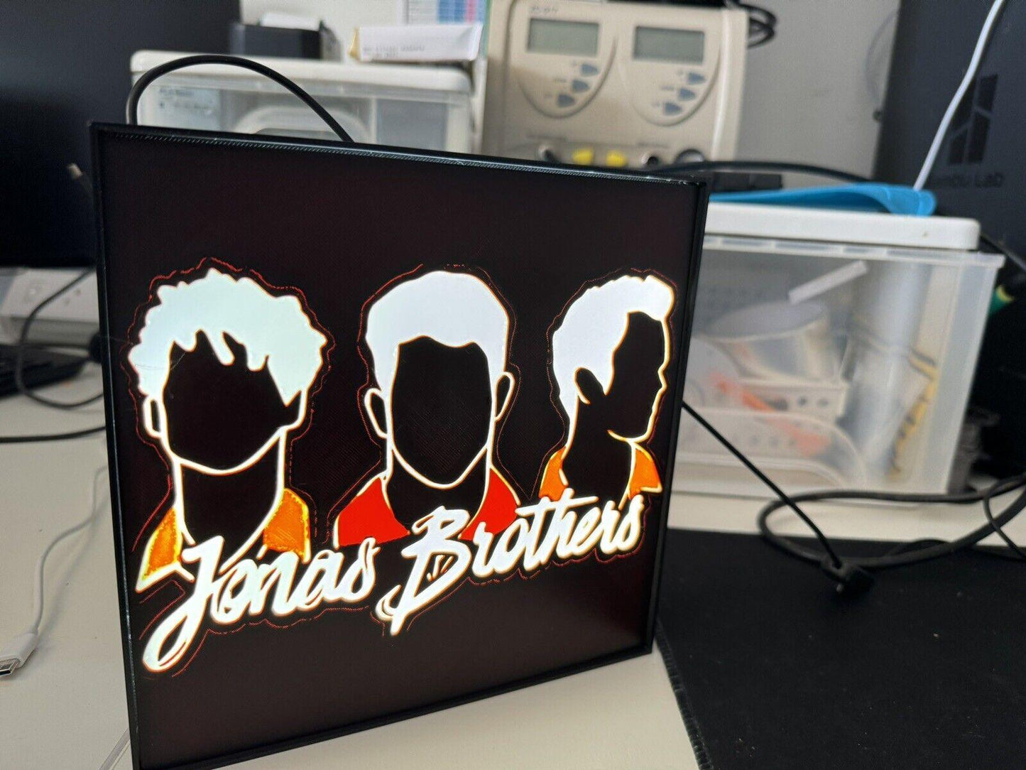 Jonas brothers light box - New/Made To order - USB powered LED Lights - Michael's 3D World