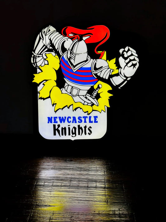 Newcastle Knights - (1992, old logo) - NRL Team Logo - Light Up Sign