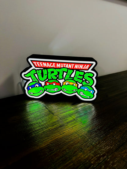 TMNT - Teenage Mutant Ninja Turtles - With Faces - Night Light / Light Box / Light Up Wall Art