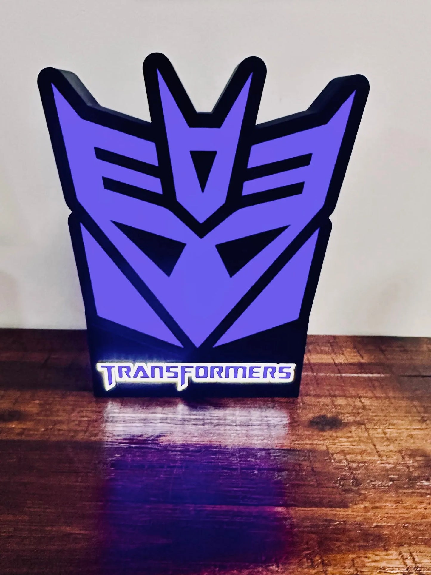 Transformers: Logotipos de Decepticon y Autobots: ¡Letreros iluminados!