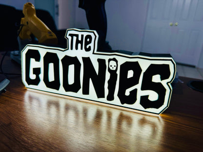 The Goonies - Black & White Light Up Sign / Night Light - USB Powered - Michael's 3D World