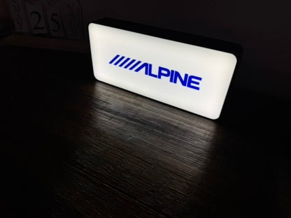 Alpine Audio Systems Blue Logo - Light Up Artwork / Illuminated Wall Art / LED Display Sign