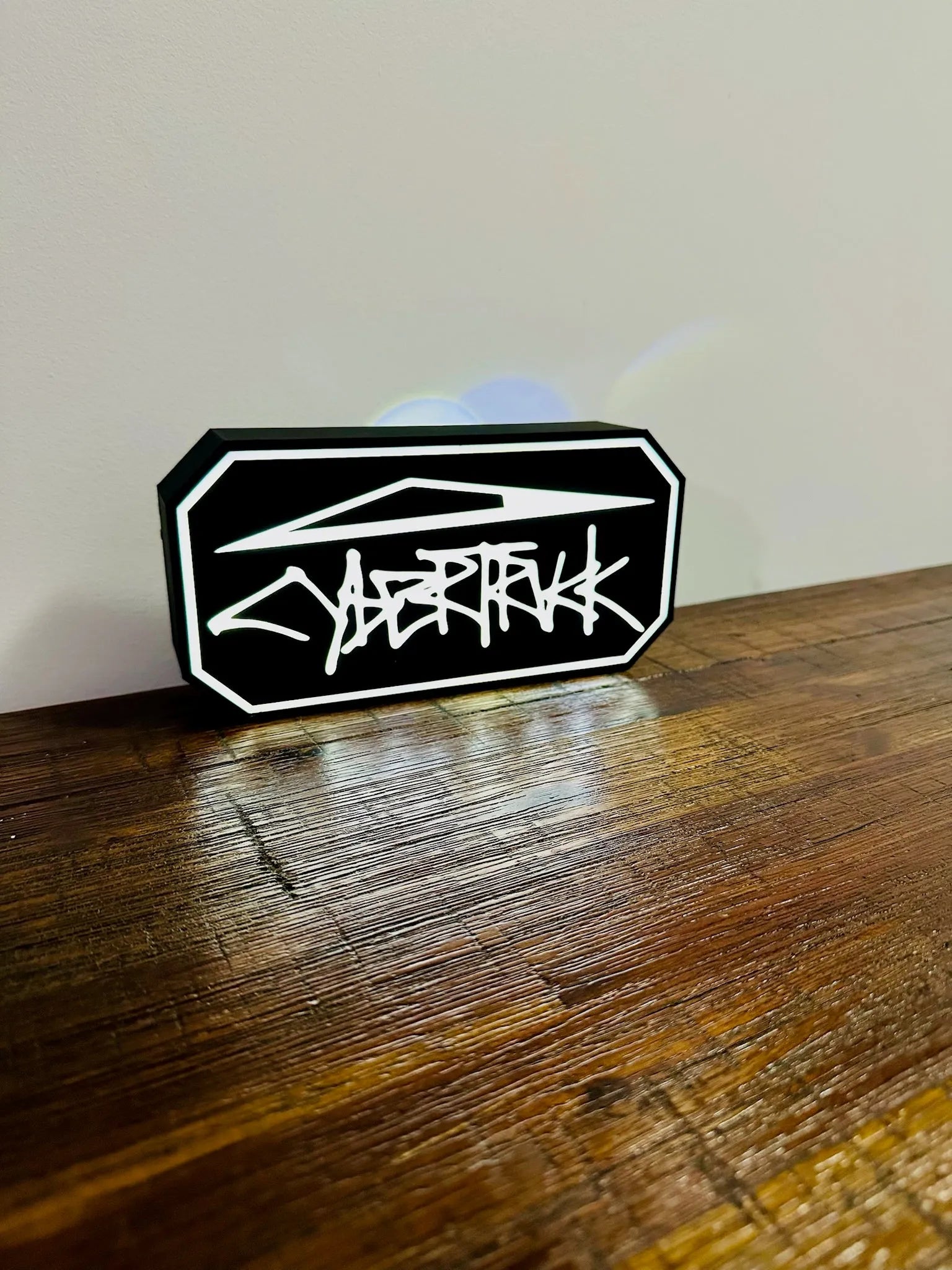 Tesla CyberTruck Graffiti Logo - USB powered Night Light / Wall Art - Michael's 3D World