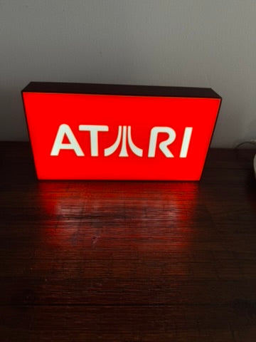 Atari Logo Light-up Fan Sign - LED Illuminated Light / Wall Art