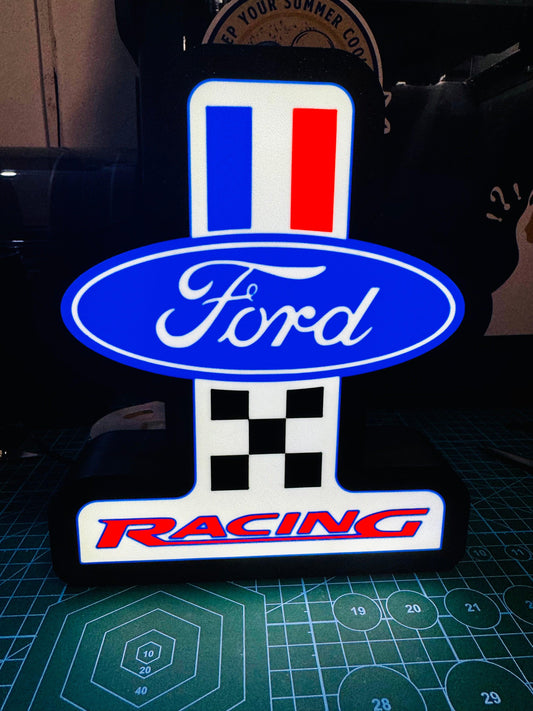 Ford Racing Logo - Light up sign - USB Powered - Michael's 3D World