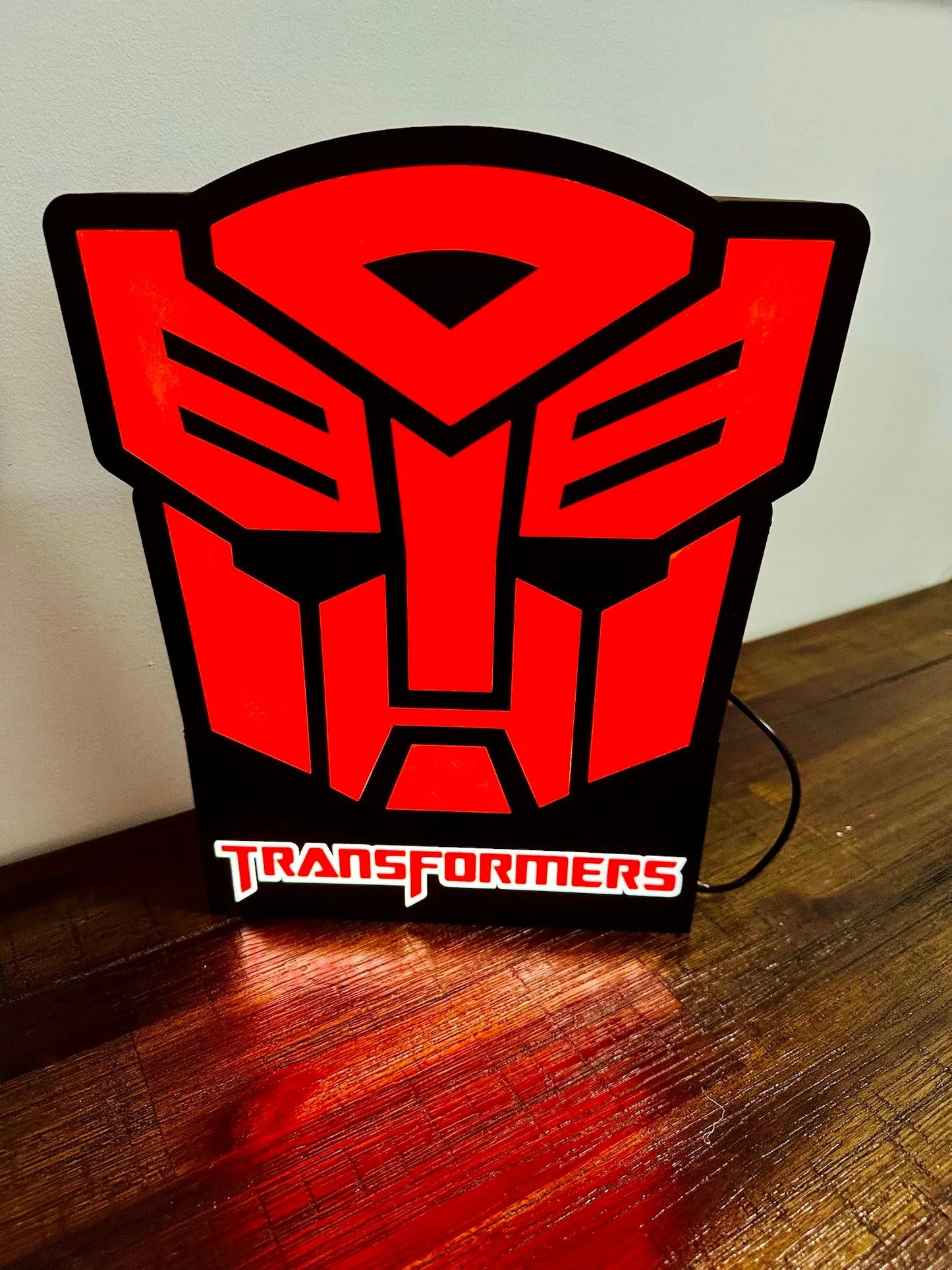 Transformers: Logotipos de Decepticon y Autobots: ¡Letreros iluminados!