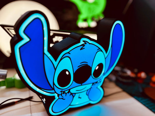 Light up Stitch! USB Powered, bright night light sign! - Michael's 3D World