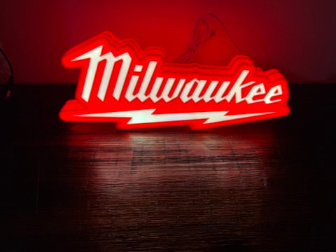 Milwaukee Logo - Light up sign - USB Powered
