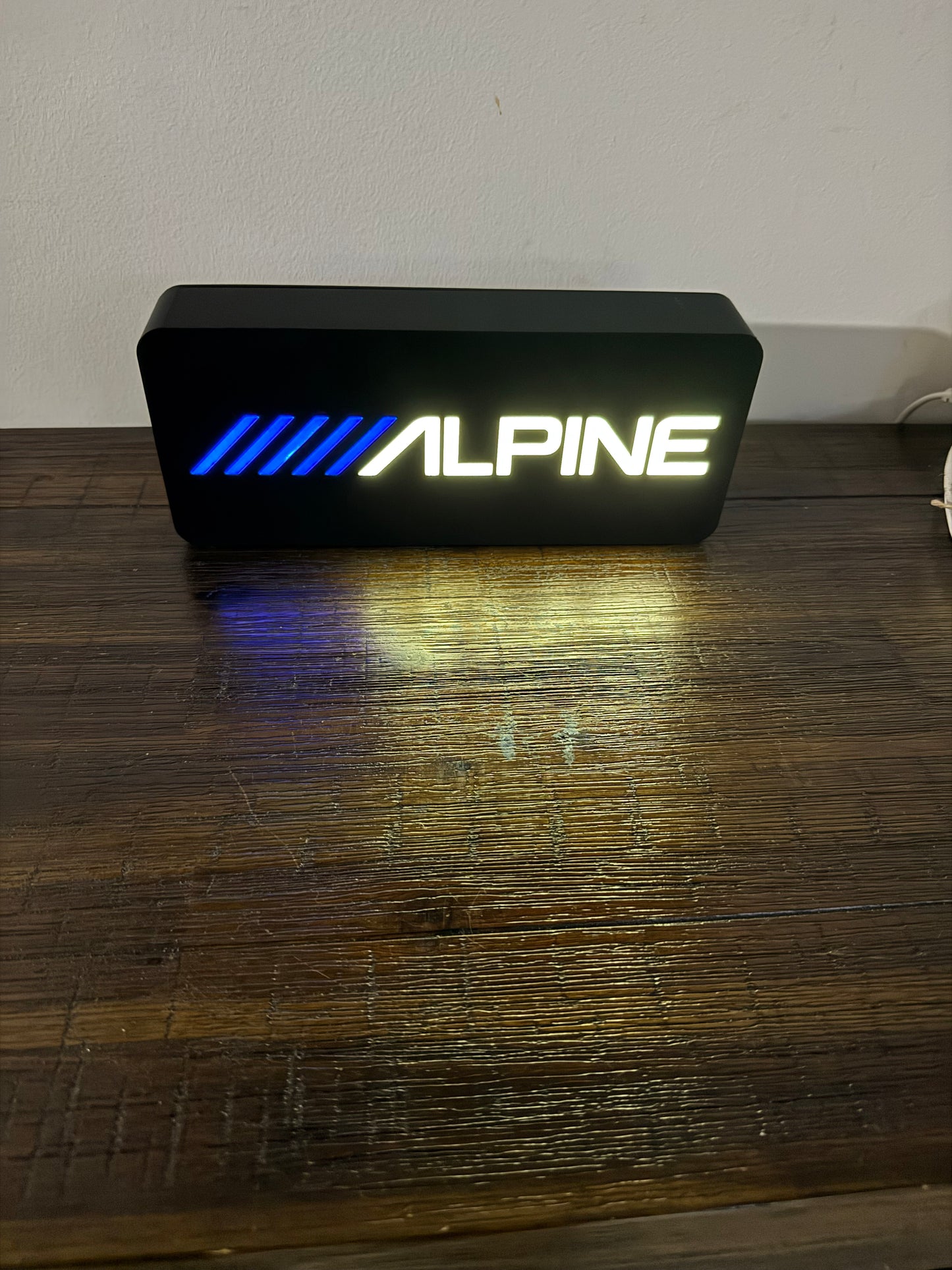 Alpine Audio Systems Blue Logo - Light Up Artwork / Illuminated Wall Art / LED Display Sign
