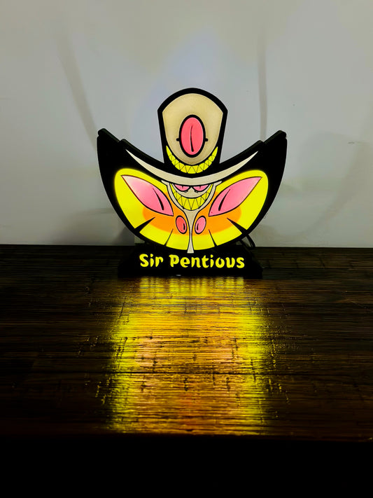 Sir Pentious mit Beleuchtung und USB-Betrieb – Lieblingswandkunst für Fans von Hazbin Hotel