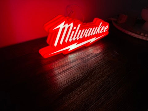 Milwaukee Logo - Light up sign - USB Powered